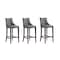 Manhattan Comfort Fifth Avenue Faux Leather Barstool in Pebble Grey- Set of 3 3-BS007-PE - alternate 1